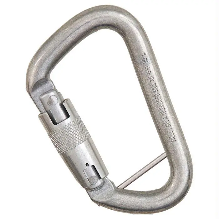 1–2 Mod D-Shaped Titanium Carabiner – Bright Finish With Eye Loop, Nfpa-Certified 1