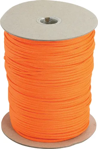 1000-Foot Spool Of Neon Orange Paracord (550 Lb Test) 1