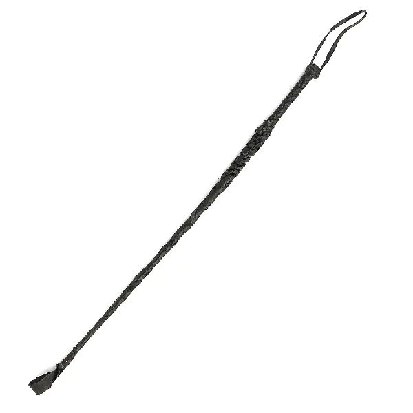 27-Inch Black Leather Riding Crop 1