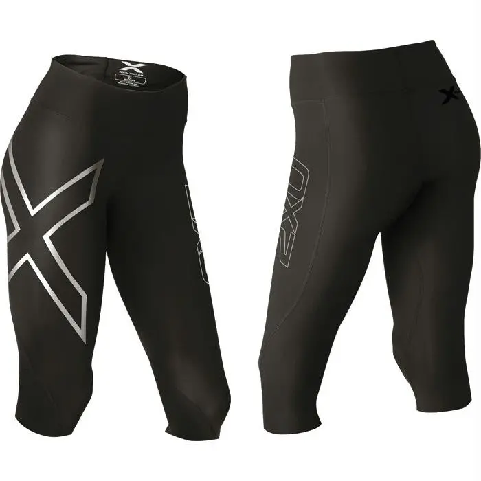 2Xu Women'S Hyoptik 3/4-Length Tights – Black, Large 1