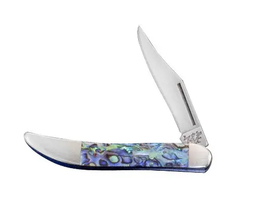 3-Inch Abalone-Inlaid Little Toothpick Folding Knife 1