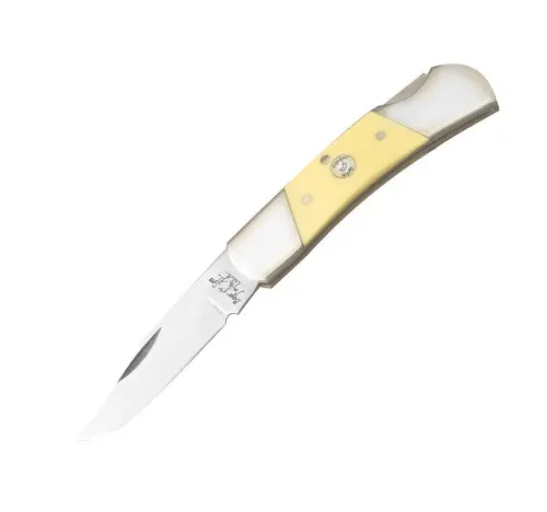 3-Inch Yellow Delrin Lockback Knife 1
