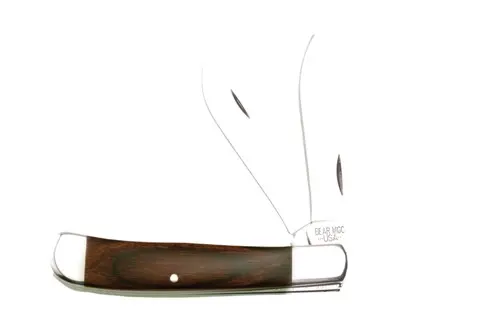 4-1/8" Rosewood Handle Dual-Blade Trapper Pocket Knife 1
