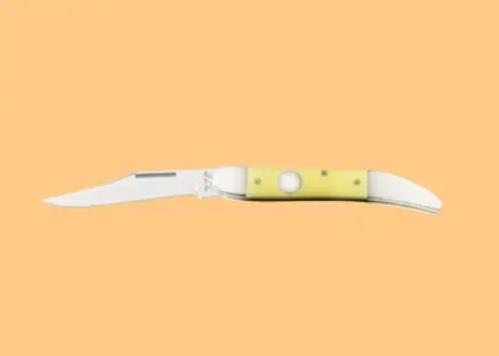 4-Inch Yellow Derlin Toothpick Knife With Medium-Grind Teeth 1