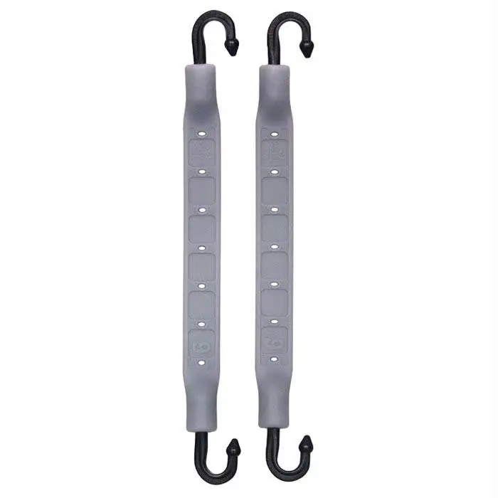 6-Inch Stone Gray Strapgear Hook-And-Loop Straps (2-Pack) 1