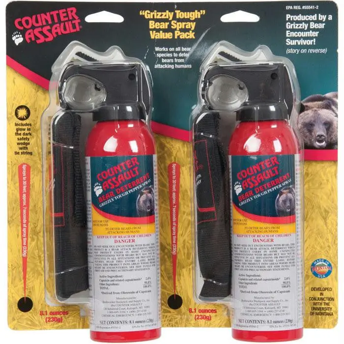 8.1 Oz Bear Deterrent Spray Twin Pack With Holsters 1