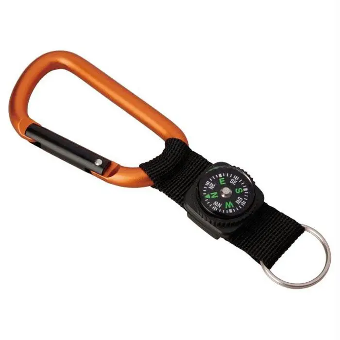 8Mm Compass-Integrated Carabiner With Bottle Carrier Strap 1