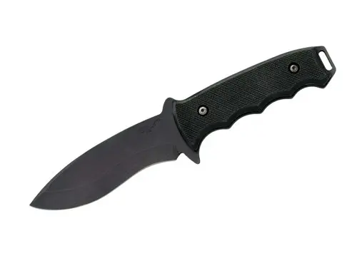 9.75-Inch Black Drop Point Fixed Blade With Textured G10 Grip 1
