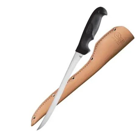 9-Inch Fillet Knife With Leather Sheath – Flexible Stainless Blade 1