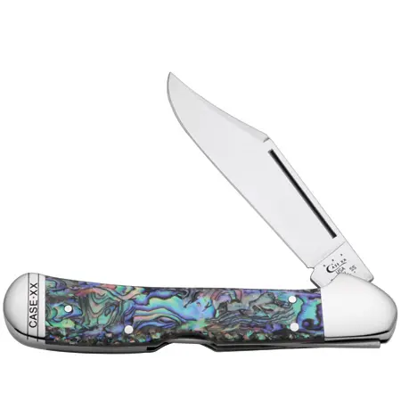 Abalone-Inlaid Copperlock Pocket Knife 1