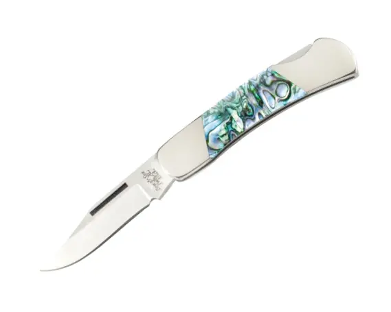Abalone-Inlaid Executive Lockback Folder – Elegant Office Carry 1