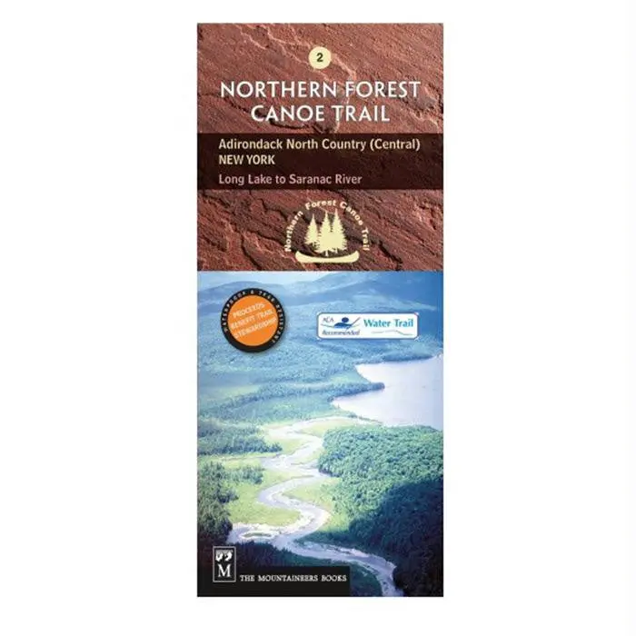 Adirondack North Country Ny Central Map #2 – Detailed Trail & Terrain Chart 1