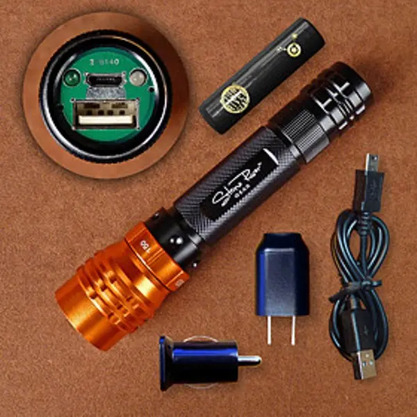 Adjustable-Focus Rechargeable Usb Led Flashlight 1