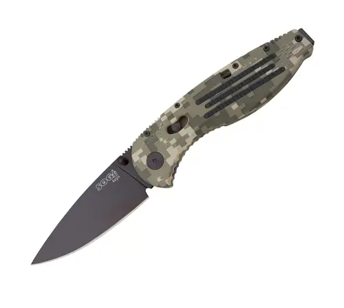 Aegis Digital Camo Tactical Folder – Black Tini-Coated Blade 1