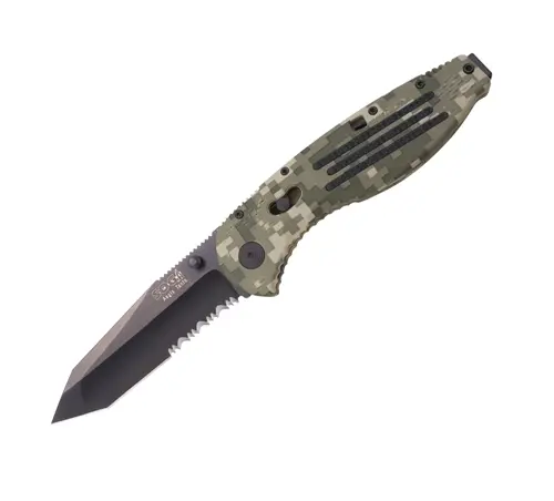 Aegis Tactical Knife – Digital Camo Handle With Black Tini Combo Tanto Blade 1