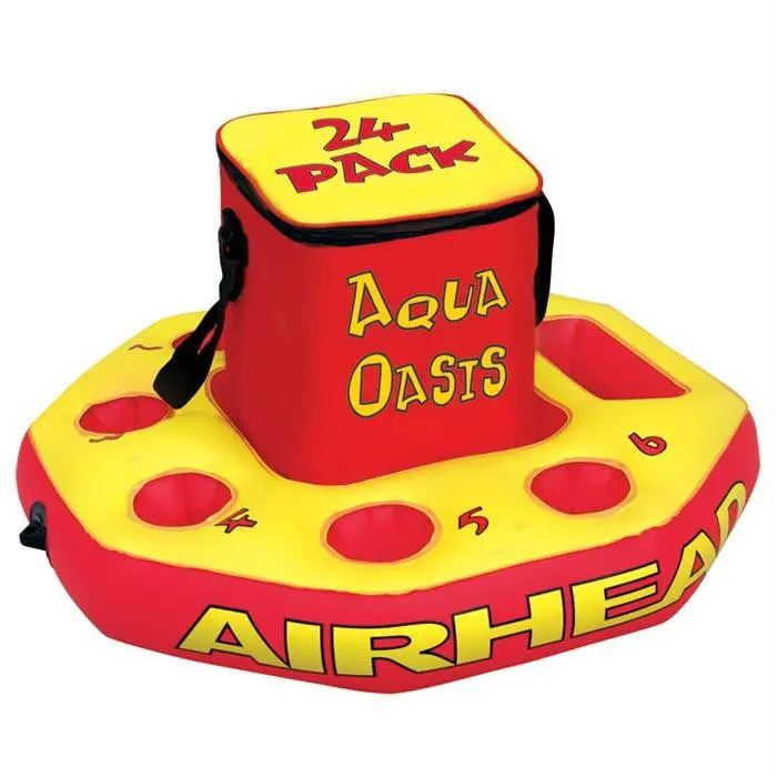 Airhead Aqua Oasis – Inflatable Floating Lounge With Cup Holders 1