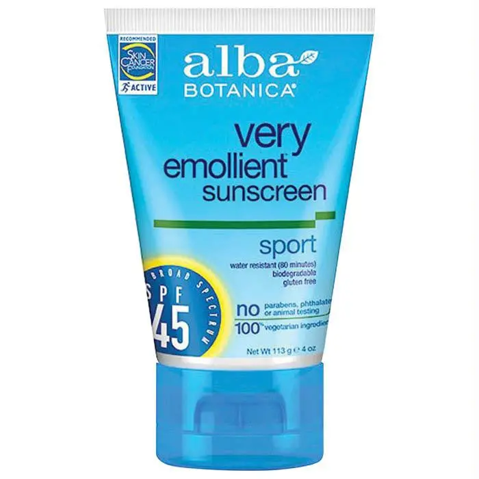 Alba Botanica Sport Sunscreen Spf 45 – 4 Oz Water-Resistant Lotion 1