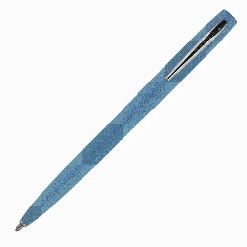 All-Metal Blue Matte Finish Pen With Chrome Clip 1