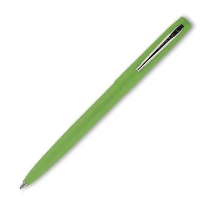 All-Metal Matte Green Pen With Chrome Accent Clip 1