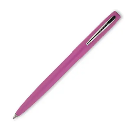 All-Metal Matte Pink Pen With Chrome Accent Clip 1