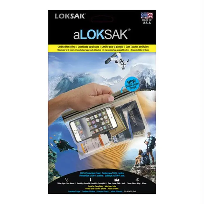 Aloksak Waterproof Dry Bag – 9" X 6", Pack Of 2 1