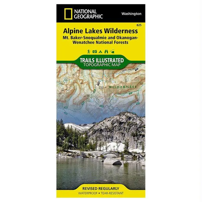 Alpine Lakes Wilderness Map #825 1