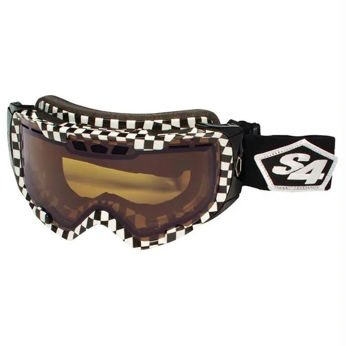 Alrt Photochromic Goggles – Black/White Amber Lens 1