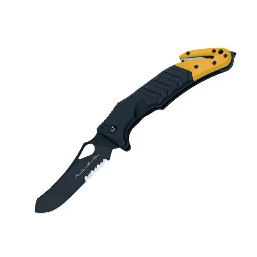 Alsr Spear-Point Knife With Partial Serration And Teflon Coating 1