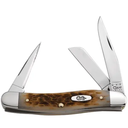 Amber Bone Medium Stockman Pocket Knife Featuring Punch Tool 1