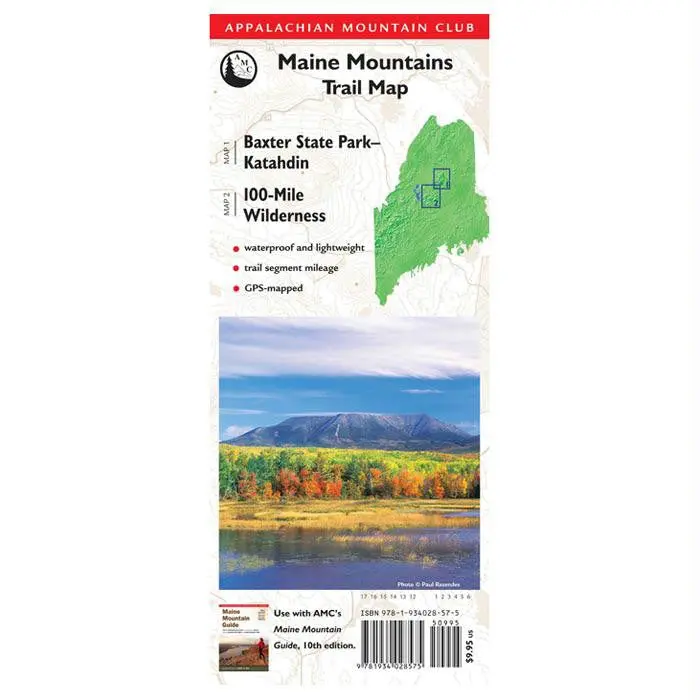 Amc Maine Trail Map: Baxter State Park & Katahdin Region 1