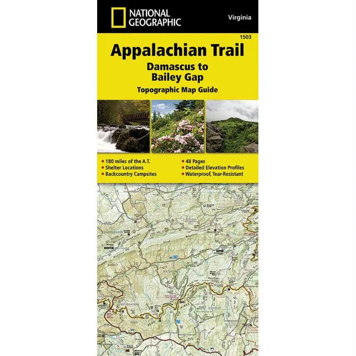 Appalachian Trail Map: Bailey Gap, Virginia – 1503 1
