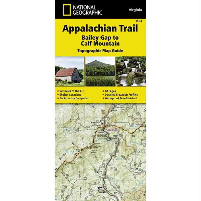 Appalachian Trail Map: Calf Mountain, Virginia – 1504 1