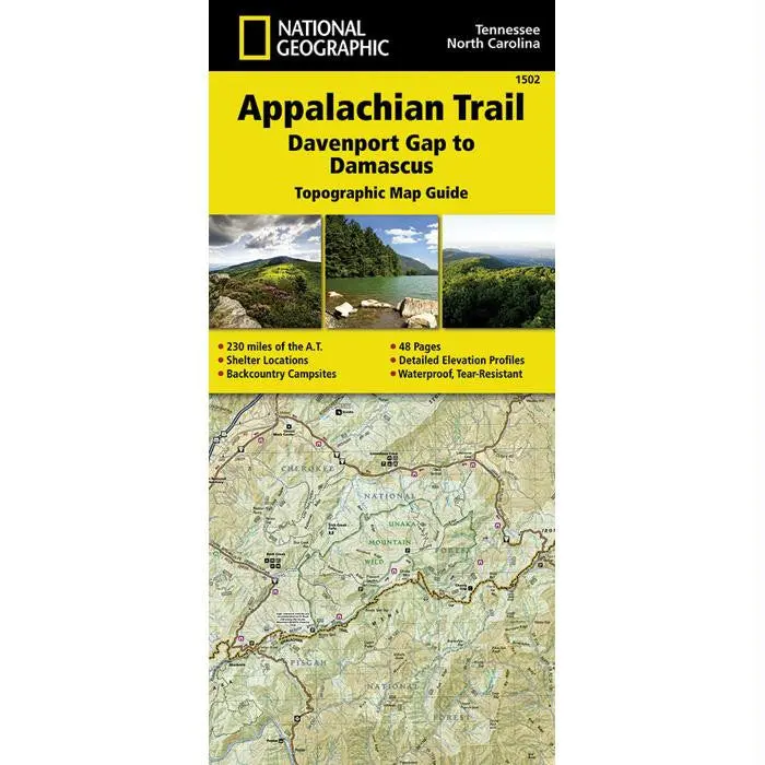 Appalachian Trail Map: Damascus, North Carolina–Tennessee Border – 1502 1