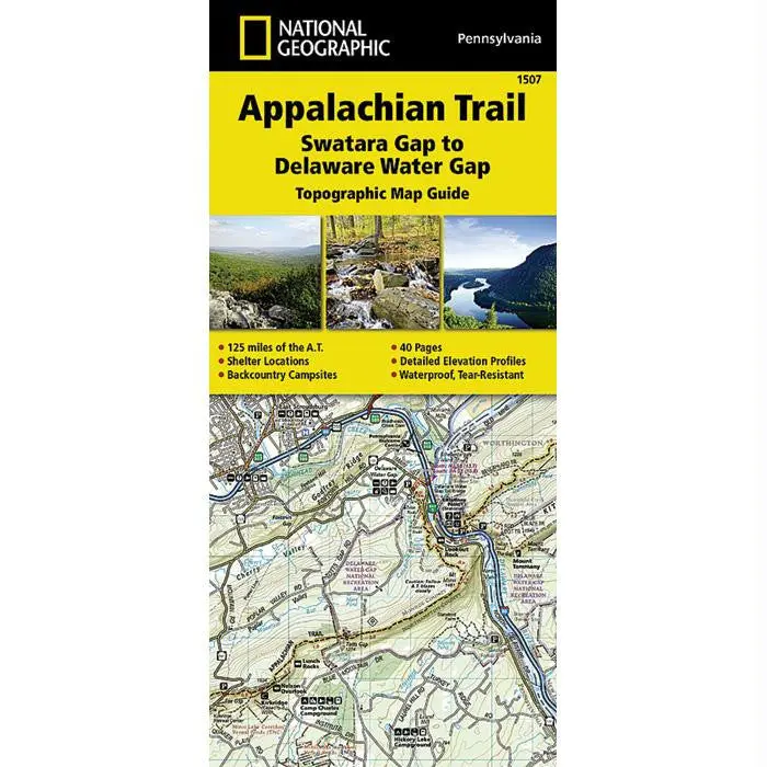 Appalachian Trail Map: Delaware Water Gap, Pennsylvania – 1507 1