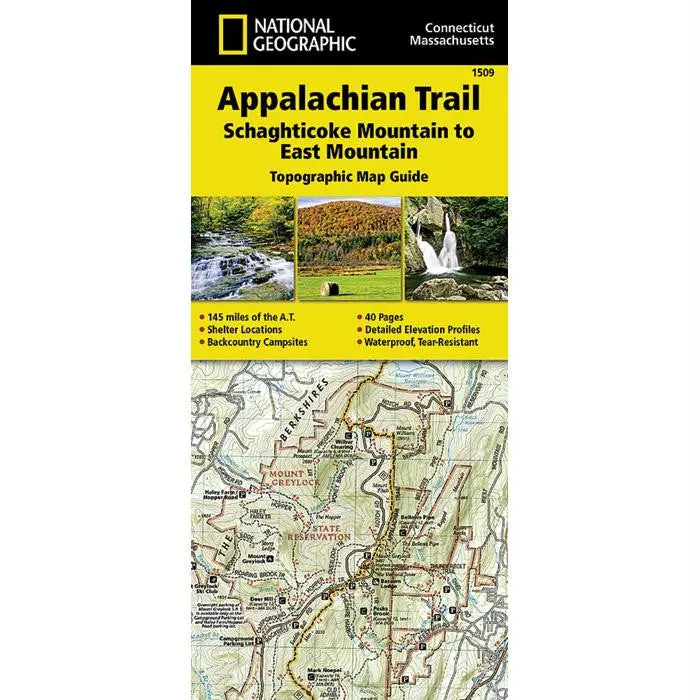 Appalachian Trail Map: East Mountain, Connecticut – Trail Guide #1509 1
