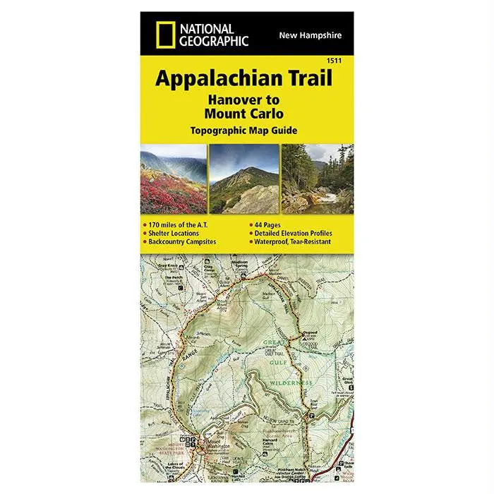 Appalachian Trail Map: Mount Carlo, New Hampshire – Trail Guide #1511 1