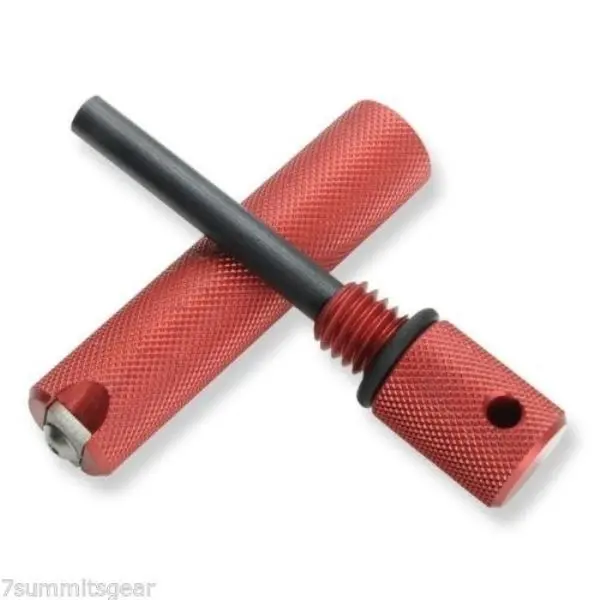 Aurora Fire Starter Tool With 440C Steel And Rescue Red Handle 1