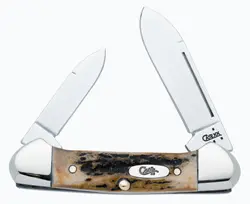 Baby Butterbean Pocket Knife – Compact Stag Handle Design 1