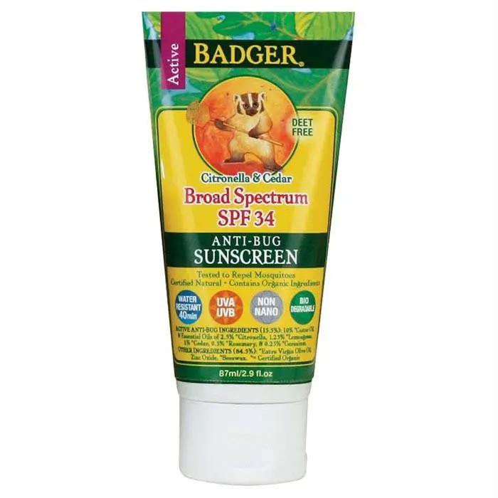 Badger Spf 34 Sunscreen With Insect Repellent 1