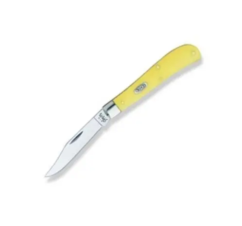 Barehead Slimline Trapper Knife – Stainless Steel Yellow Variant 1