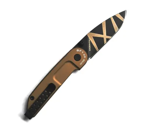 Basic Drop-Point Folding Knife – Desert Warfare Camo Design 1