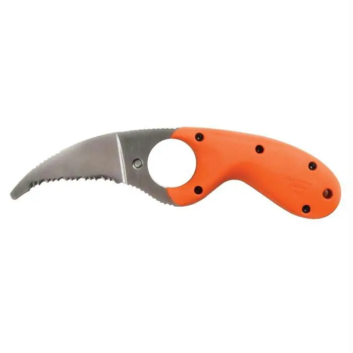 Bear Claw Emergency Rescue Knife – Serrated Orange Handle 1