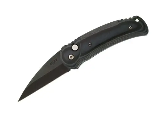 Bear Tooth Auto-Opening Wharncliffe Knife – 4.125-Inch Black Blade 1