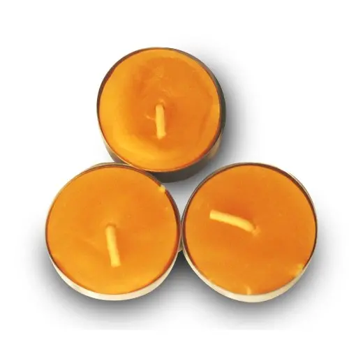 Beeswax Tea Light Candles – Set Of Three 1