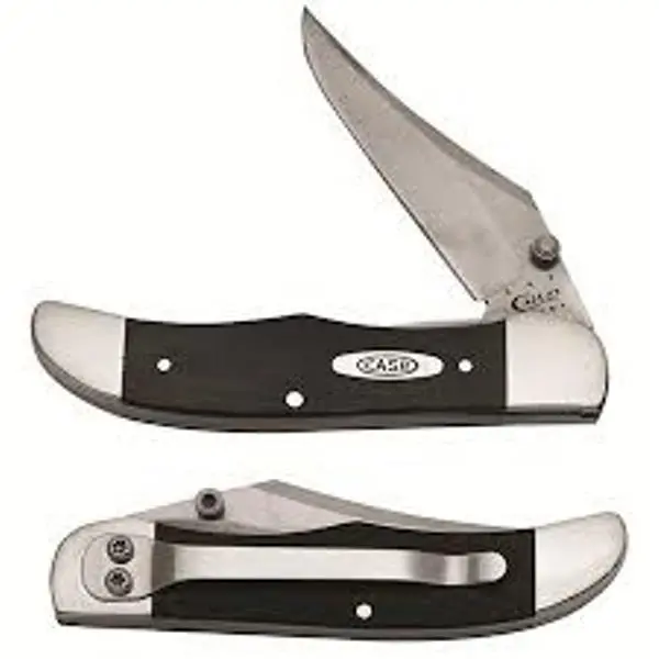 Black G-10 Mid-Size Folding Hunter Knife 1
