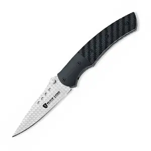 Black Label Carbon Fiber Folder – Silver Accents 1