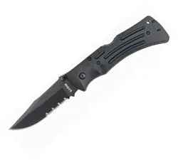 Black Mule Folding Knife – Aggressive Serrated Edge 1