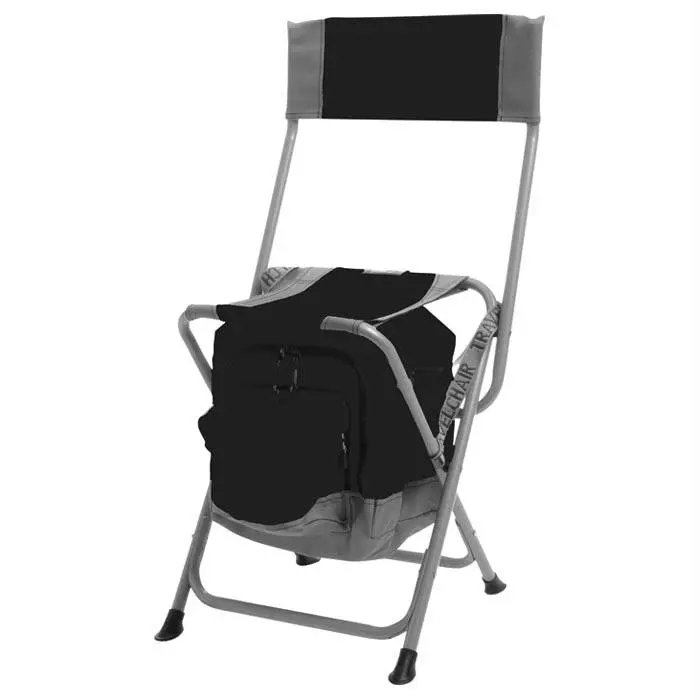 Black Portable Cooler Chair With Built-In Insulated Compartment 1