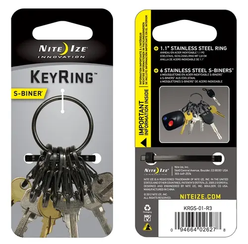 Black Steel Keyring S-Biners For Everyday Carry 1