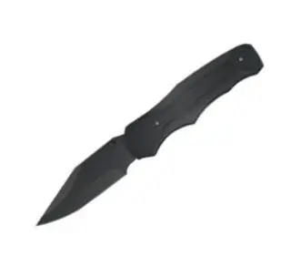 Black Zytel Tactical Folder With Matte Black Coated Hardware 1
